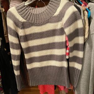 Grey and white sweater